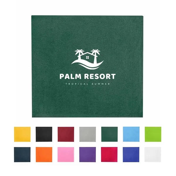 15.5" x 13.25" rally towel made of terry cloth.... from ASI 63549 Jornik Manufacturing Corp