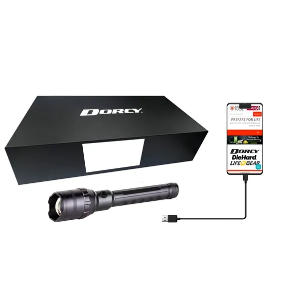 Rechargeable flashlight made from military-grade anodized aluminum.... from ASI 84514 Safety Made