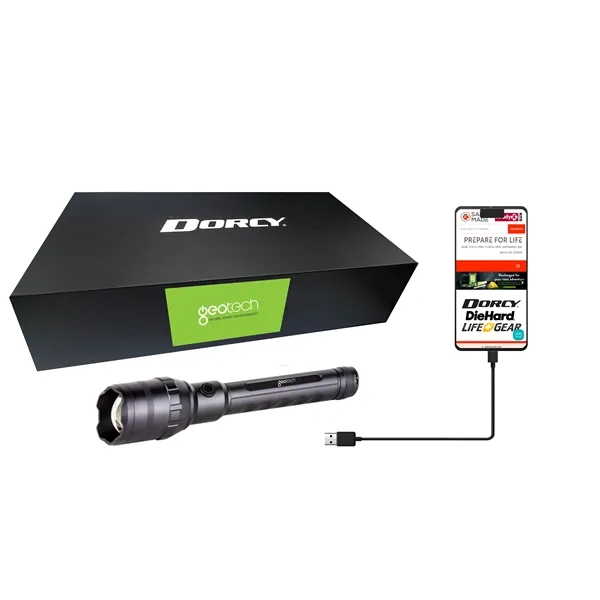 Rechargeable flashlight made from military-grade anodized aluminum.... from ASI 84514 Safety Made