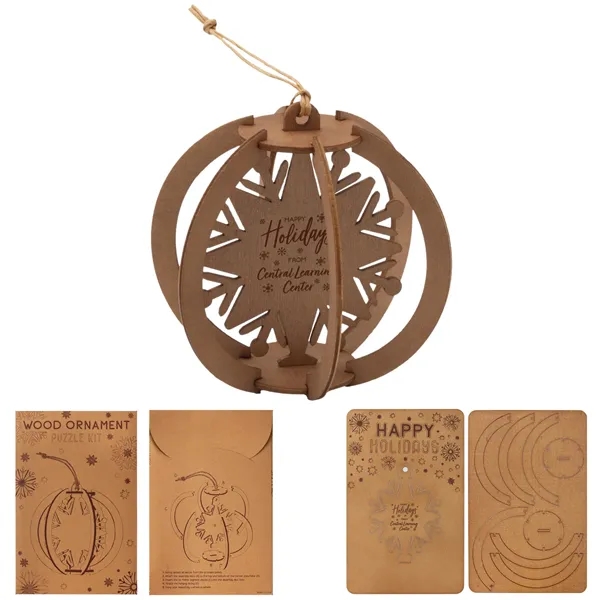 Decorative wooden ornament puzzle that can be decorated... from ASI 62190 Illini