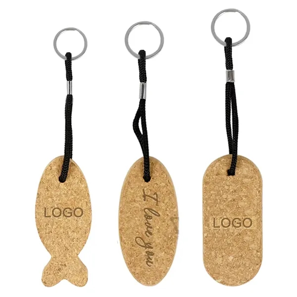Floating cork keychain plus laser engraving on 1 location... from ASI 37218 Athena Promo (tm)