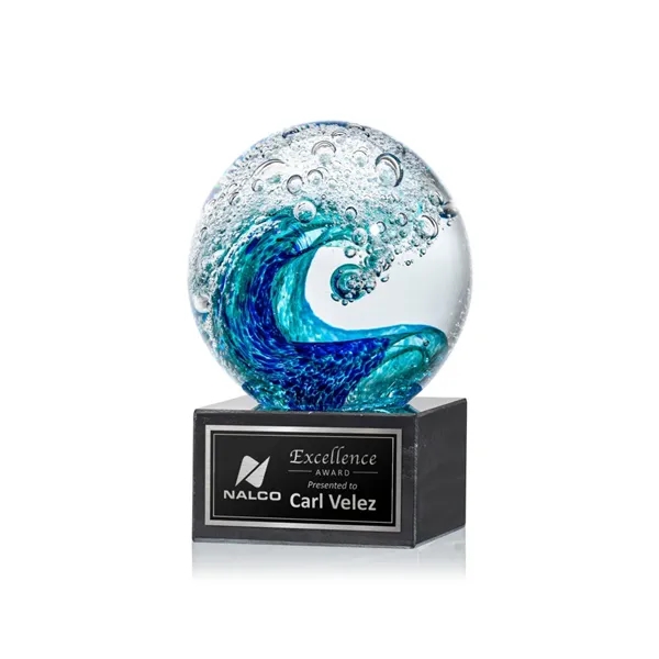 The magnificent Surfside Artglass award features a beautiful crashing blue wave... from ASI 84592 St Regis Group / St Regis