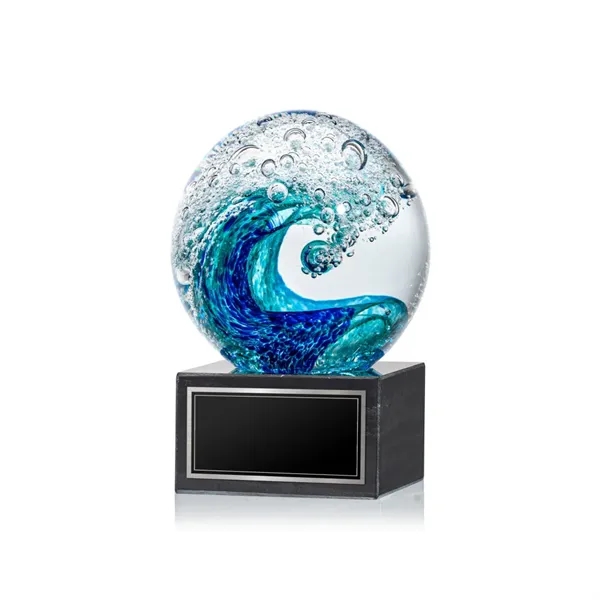 The magnificent Surfside Artglass award features a beautiful crashing blue wave... from ASI 84592 St Regis Group / St Regis
