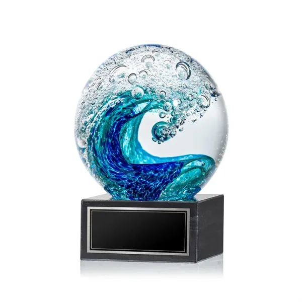 The magnificent Surfside Artglass award features a beautiful crashing blue wave... from ASI 84592 St Regis Group / St Regis