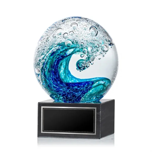 The magnificent Surfside Artglass award features a beautiful crashing blue wave... from ASI 84592 St Regis Group / St Regis