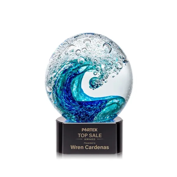 The magnificent Surfside Artglass award features a beautiful crashing blue wave... from ASI 84592 St Regis Group / St Regis