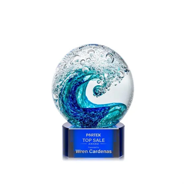 The magnificent Surfside Artglass award features a beautiful crashing blue wave... from ASI 84592 St Regis Group / St Regis