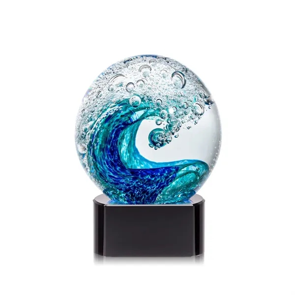The magnificent Surfside Artglass award features a beautiful crashing blue wave... from ASI 84592 St Regis Group / St Regis