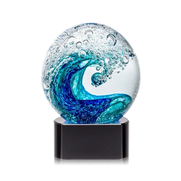 The magnificent Surfside Artglass award features a beautiful crashing blue wave... from ASI 84592 St Regis Group / St Regis