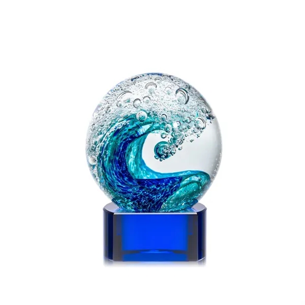 The magnificent Surfside Artglass award features a beautiful crashing blue wave... from ASI 84592 St Regis Group / St Regis
