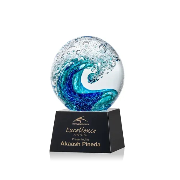 The magnificent Surfside Artglass award features a beautiful crashing blue wave... from ASI 84592 St Regis Group / St Regis