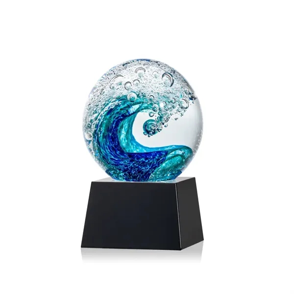 The magnificent Surfside Artglass award features a beautiful crashing blue wave... from ASI 84592 St Regis Group / St Regis