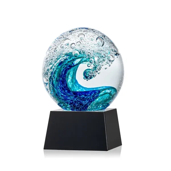 The magnificent Surfside Artglass award features a beautiful crashing blue wave... from ASI 84592 St Regis Group / St Regis
