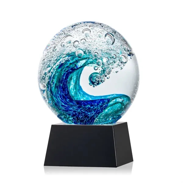 The magnificent Surfside Artglass award features a beautiful crashing blue wave... from ASI 84592 St Regis Group / St Regis