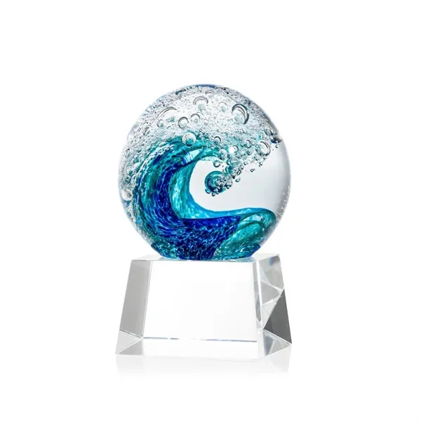 The magnificent Surfside Artglass award features a beautiful crashing blue wave... from ASI 84592 St Regis Group / St Regis