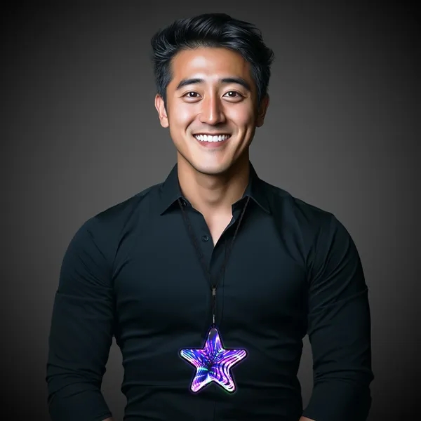 Star time tunnel necklace with 32" cord and LED lights.... from ASI 42016 Brighter Promotions Inc