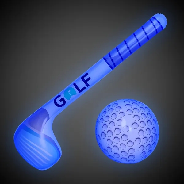 Light up inflatable golf club and golf ball set.... from ASI 42016 Brighter Promotions Inc / Chemical Light™