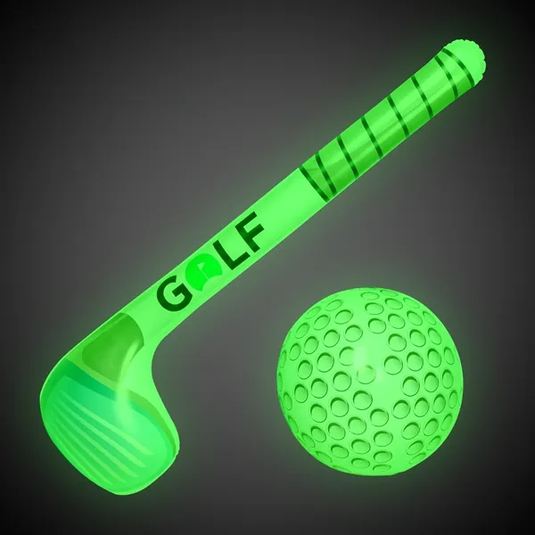 Light up inflatable golf club and golf ball set.... from ASI 42016 Brighter Promotions Inc / Chemical Light™