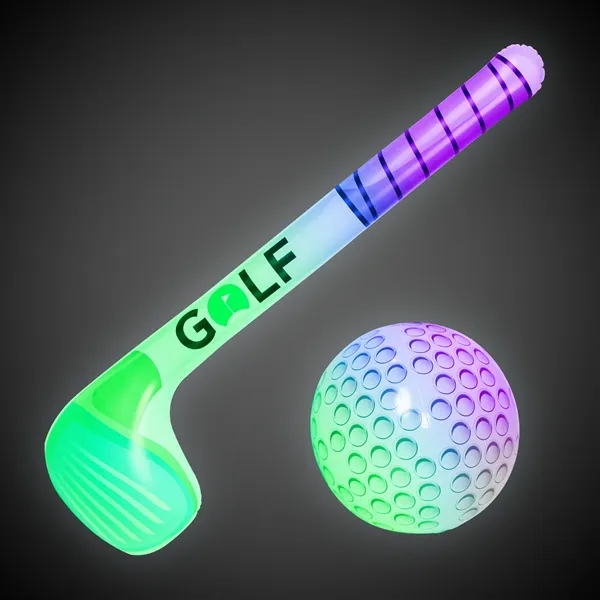 Light up inflatable golf club and golf ball set.... from ASI 42016 Brighter Promotions Inc / Chemical Light™