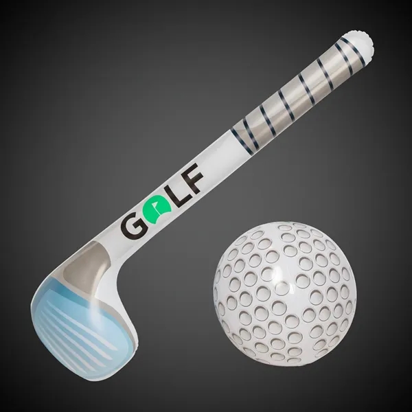 Light up inflatable golf club and golf ball set.... from ASI 42016 Brighter Promotions Inc / Chemical Light™