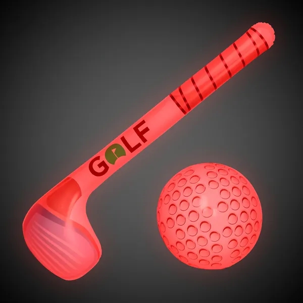 Light up inflatable golf club and golf ball set.... from ASI 42016 Brighter Promotions Inc / Chemical Light™