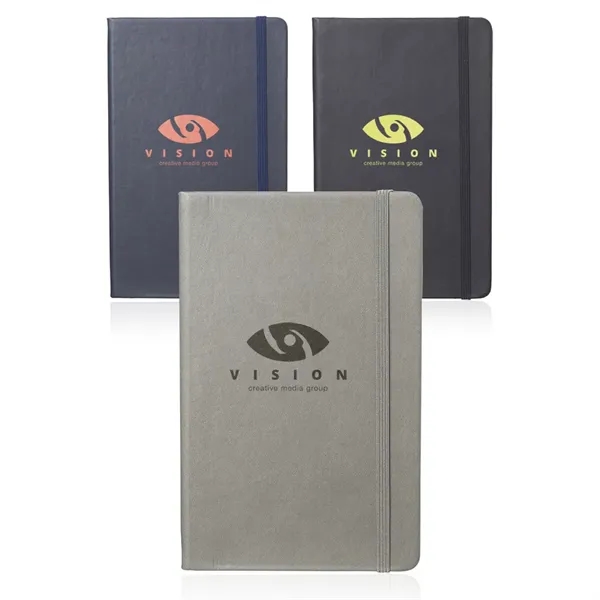 5.25" x 8.25" 80-page hardcover journal notebook with shimmer cover and... from ASI 39552 BEL Promo