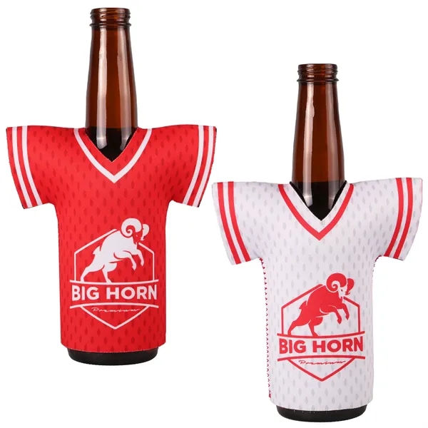 Keep drinks cold with Full Color Reversible Jersey Neoprene Bottle Cooler... from ASI 61966 HPG / HPG Gold Best Promotions USA