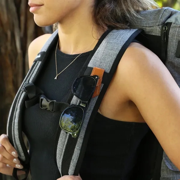 Clippin' Sunglass Holder is stylish in recycled PU leather with magnetic... from ASI 61966 HPG / OrigAudio HPG Gold