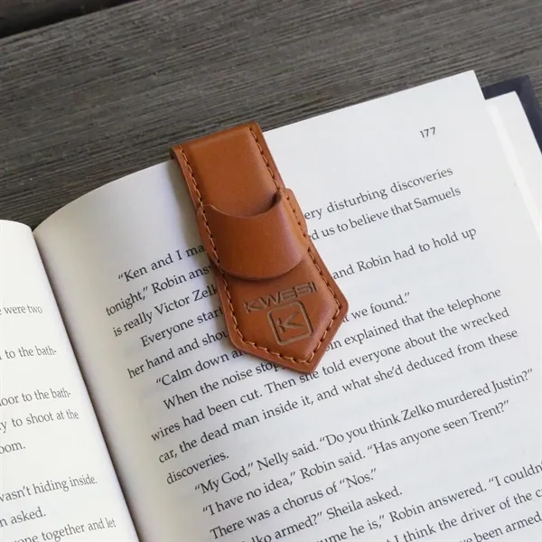 Clippin' Sunglass Holder is stylish in recycled PU leather with magnetic... from ASI 61966 HPG / OrigAudio HPG Gold