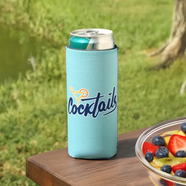 Keep drinks cold with Full Color Reversible Slim Neoprene Can Cooler... from ASI 61966 HPG / HPG Gold Best Promotions USA