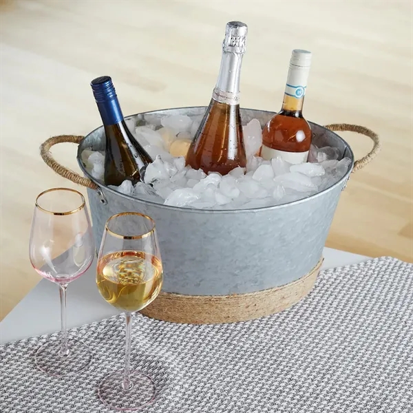 Rustic galvanized metal. Jute rope detail. 4.5-gallon capacity.... from ASI 61966 HPG / HPG Gold Beacon Premium Brands
