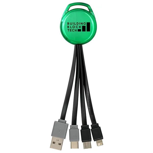 Metallic Vivid Dual Input 3-in-1 Charging Cable... from ASI 30208 A P Specialties / AP Specialties