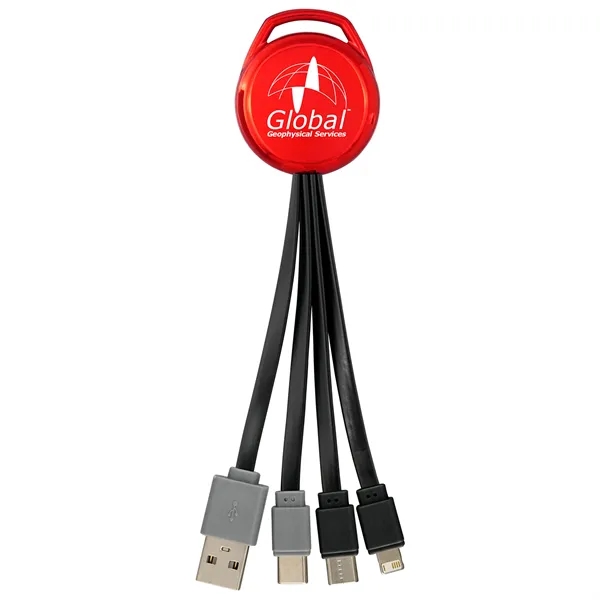 Metallic Vivid Dual Input 3-in-1 Charging Cable... from ASI 30208 A P Specialties / AP Specialties
