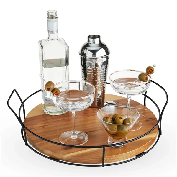 Modern Design Meets Classic Hospitality In This Wooden Cocktail Tray... from ASI 61966 HPG / HPG Gold Beacon Premium Brands
