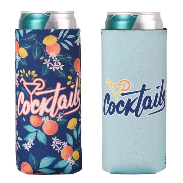 Keep drinks cold with Full Color Reversible Slim Neoprene Can Cooler... from ASI 61966 HPG / HPG Gold Best Promotions USA