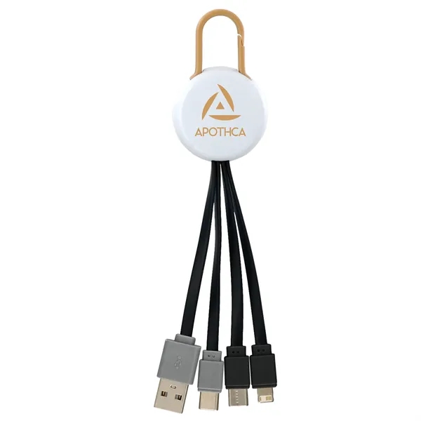 WHITE COLORFUL CLIP DUAL INPUT 3 IN 1 CHARGING CABLE... from ASI 30208 A P Specialties / AP Specialties