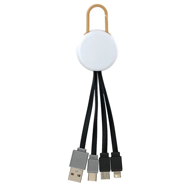 WHITE COLORFUL CLIP DUAL INPUT 3 IN 1 CHARGING CABLE... from ASI 30208 A P Specialties / AP Specialties