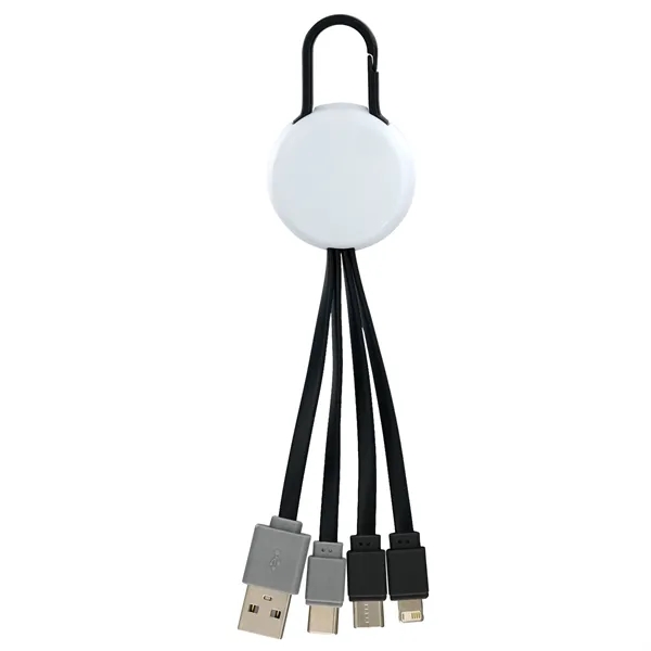 WHITE COLORFUL CLIP DUAL INPUT 3 IN 1 CHARGING CABLE... from ASI 30208 A P Specialties / AP Specialties