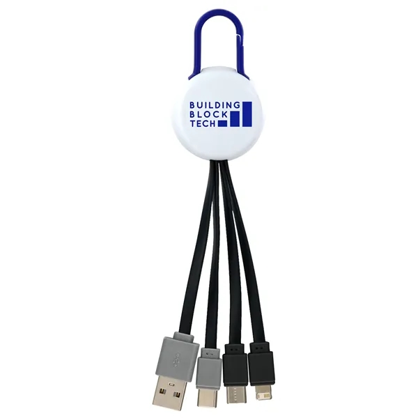 WHITE COLORFUL CLIP DUAL INPUT 3 IN 1 CHARGING CABLE... from ASI 30208 A P Specialties / AP Specialties
