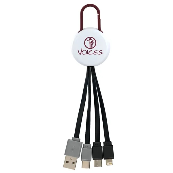 WHITE COLORFUL CLIP DUAL INPUT 3 IN 1 CHARGING CABLE... from ASI 30208 A P Specialties / AP Specialties