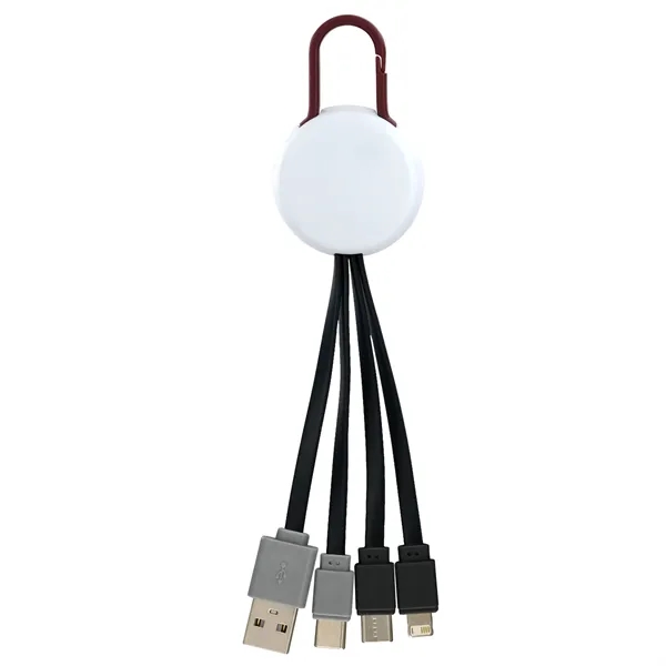 WHITE COLORFUL CLIP DUAL INPUT 3 IN 1 CHARGING CABLE... from ASI 30208 A P Specialties / AP Specialties