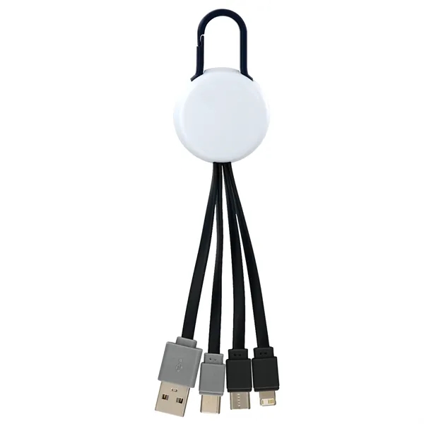 WHITE COLORFUL CLIP DUAL INPUT 3 IN 1 CHARGING CABLE... from ASI 30208 A P Specialties / AP Specialties