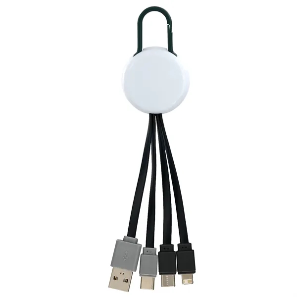 WHITE COLORFUL CLIP DUAL INPUT 3 IN 1 CHARGING CABLE... from ASI 30208 A P Specialties / AP Specialties