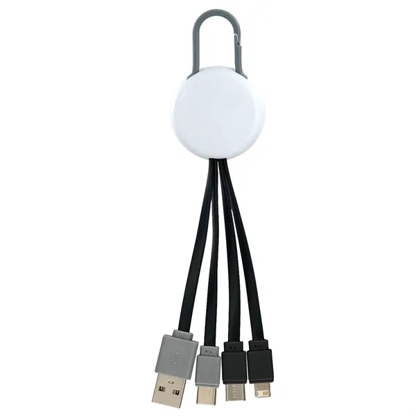 WHITE COLORFUL CLIP DUAL INPUT 3 IN 1 CHARGING CABLE... from ASI 30208 A P Specialties / AP Specialties