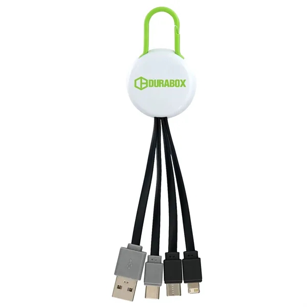 WHITE COLORFUL CLIP DUAL INPUT 3 IN 1 CHARGING CABLE... from ASI 30208 A P Specialties / AP Specialties