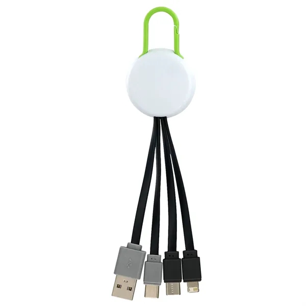 WHITE COLORFUL CLIP DUAL INPUT 3 IN 1 CHARGING CABLE... from ASI 30208 A P Specialties / AP Specialties