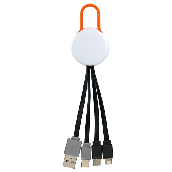 WHITE COLORFUL CLIP DUAL INPUT 3 IN 1 CHARGING CABLE... from ASI 30208 A P Specialties / AP Specialties