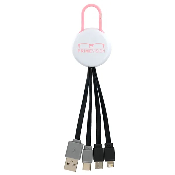 WHITE COLORFUL CLIP DUAL INPUT 3 IN 1 CHARGING CABLE... from ASI 30208 A P Specialties / AP Specialties