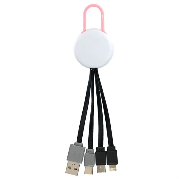 WHITE COLORFUL CLIP DUAL INPUT 3 IN 1 CHARGING CABLE... from ASI 30208 A P Specialties / AP Specialties