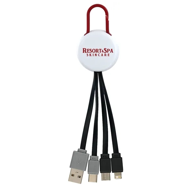 WHITE COLORFUL CLIP DUAL INPUT 3 IN 1 CHARGING CABLE... from ASI 30208 A P Specialties / AP Specialties